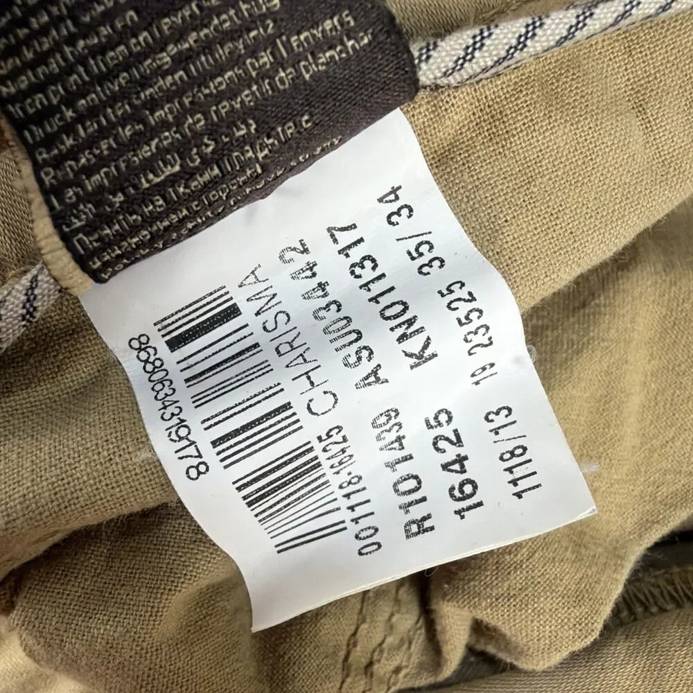 34 Heritage Pants Mens 35x34 Tan Charisma Comfort Rise Twill Super Stretch